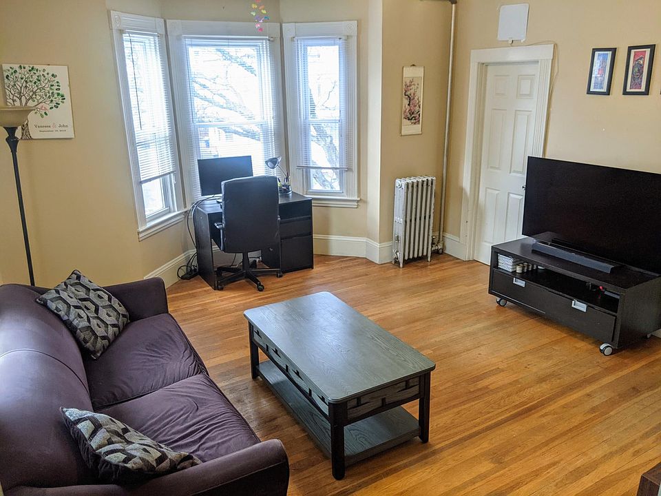 Living room with walk-in closet