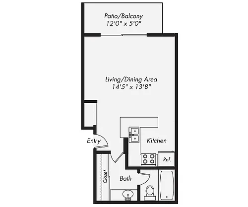 Floor plan Furnished-f-S1-405sf