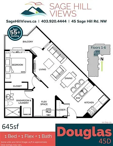 Floor plan 45D - Douglas - Ages 55+ Building