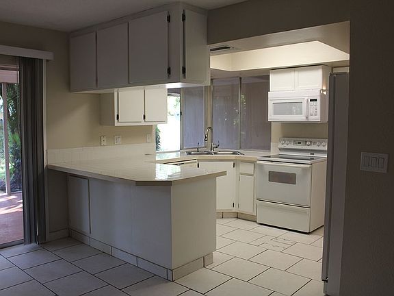 Kitchen with a view to porch