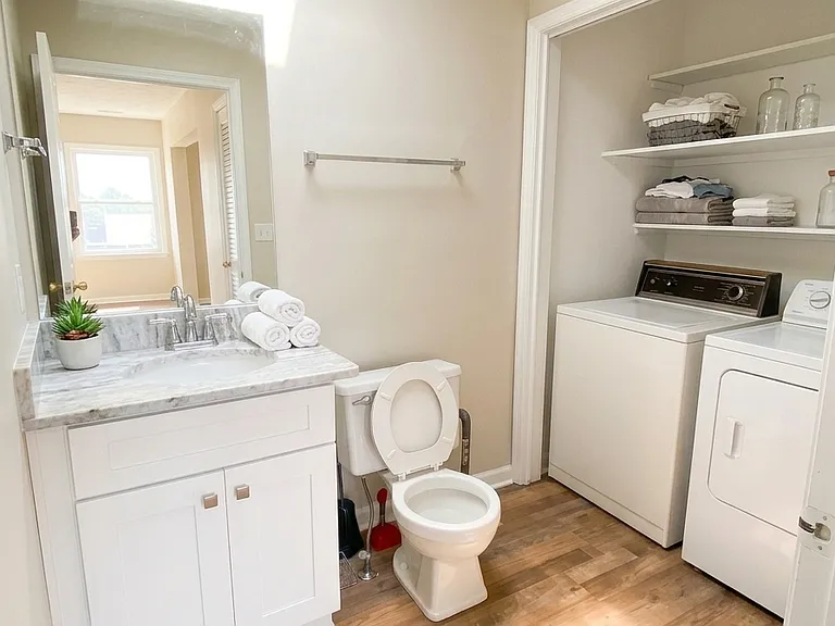 one bathroom