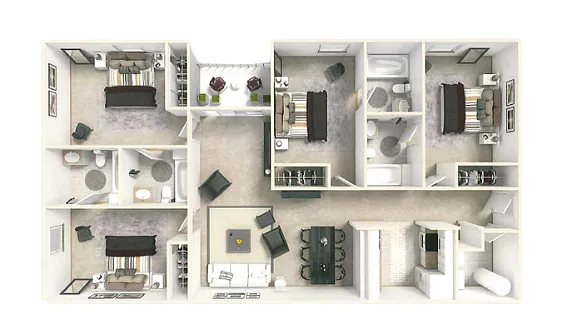 Floor plan 4-4P