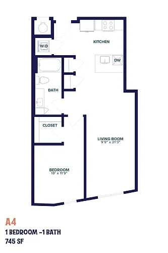 Floor plan Nita One Bedroom A4