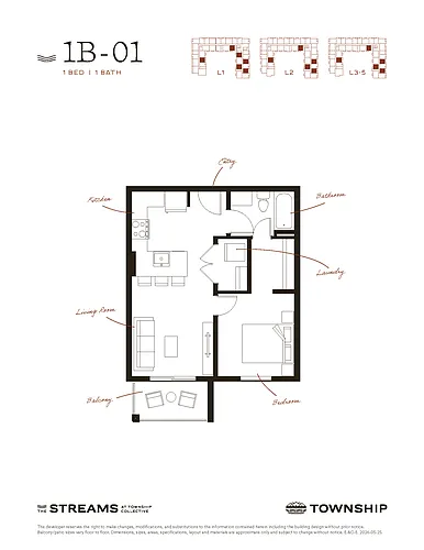 Floor plan 1B-01