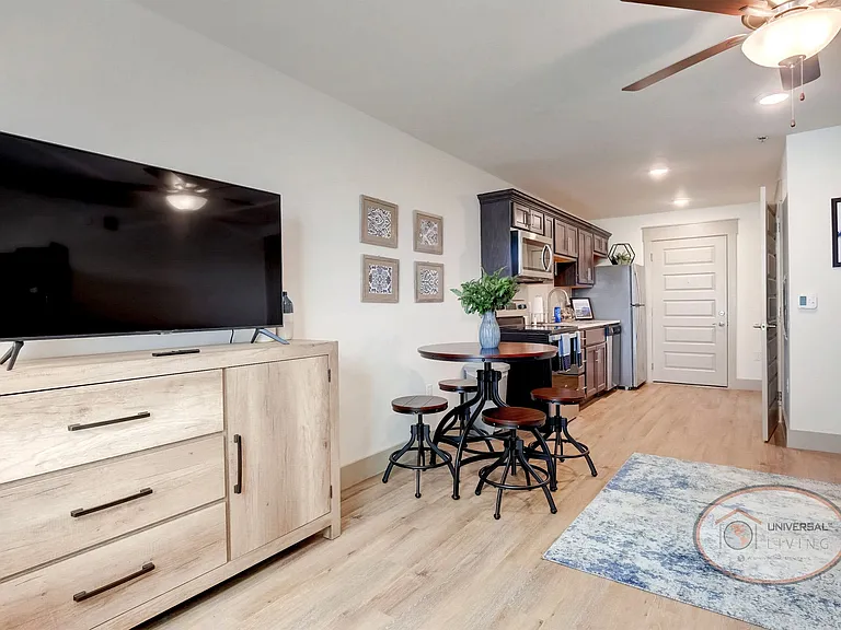 Studio Apartment - Living Area & Kitchen