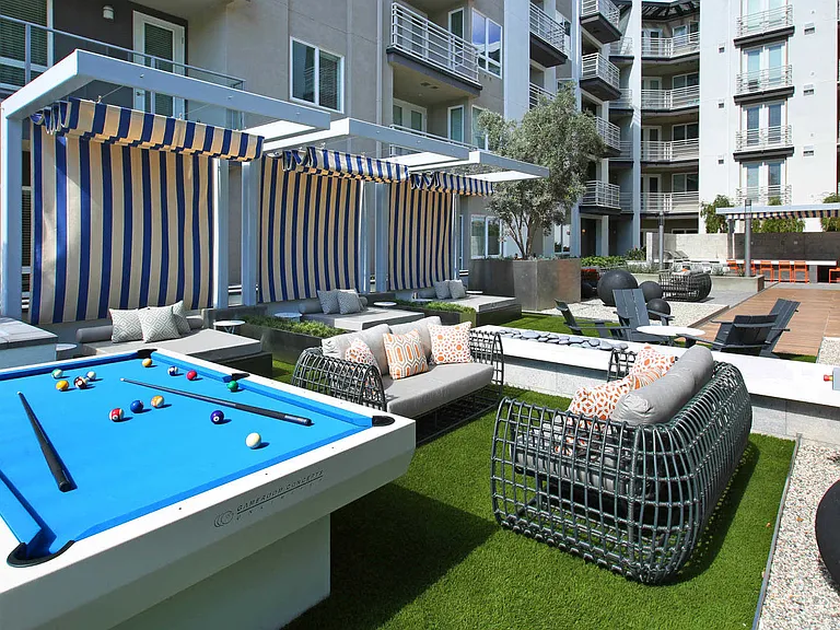 Courtyard Lounge Space with Billiards