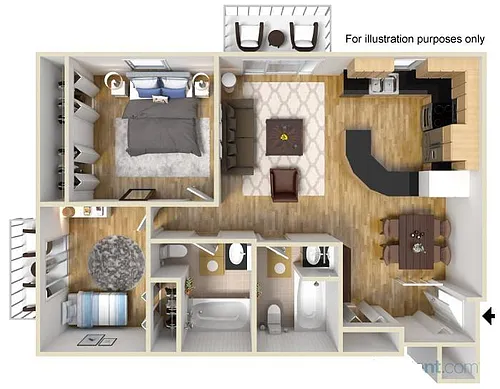 Floor plan Two Bedroom