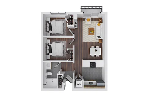 Floor plan 2BR/1BA - ALT
