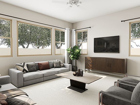 Mahogany Plan 40-8 Great Room Rendering