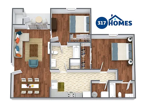 Floor plan 2 Bedrooms