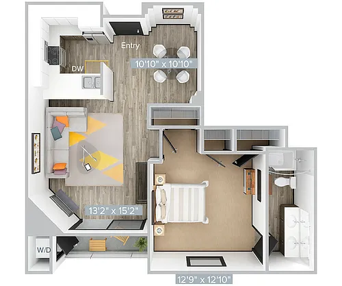 Floor plan I_1B1B_658SF_108-Premier