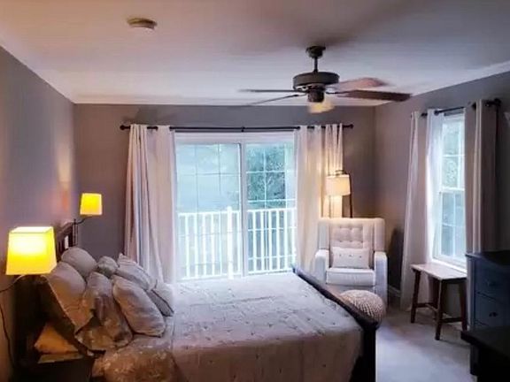 Master bed has balcony access
