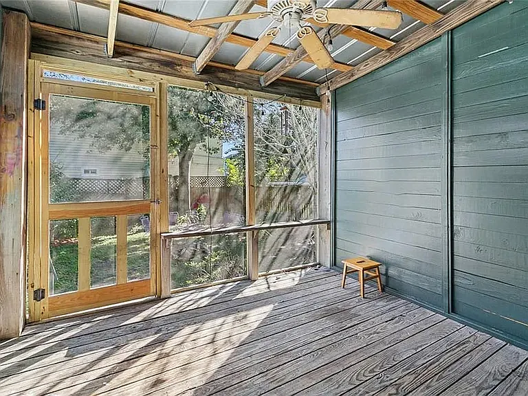 Back Porch - screened in w/ fan