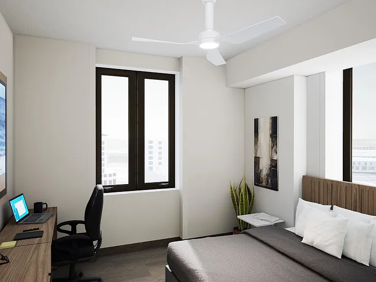 Bedrooms with state-of-the-art soundproofing, black-out shades, and thoughtfully designed closets
