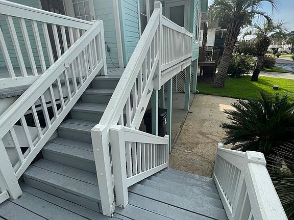 Stairs to the entrance.