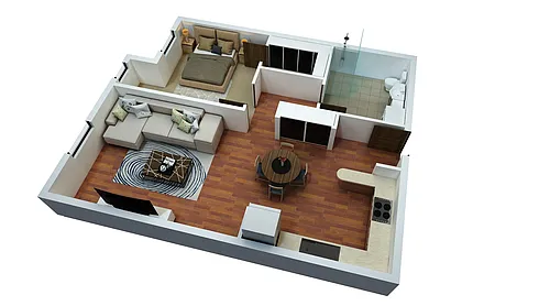 Floor plan 1 Bedroom