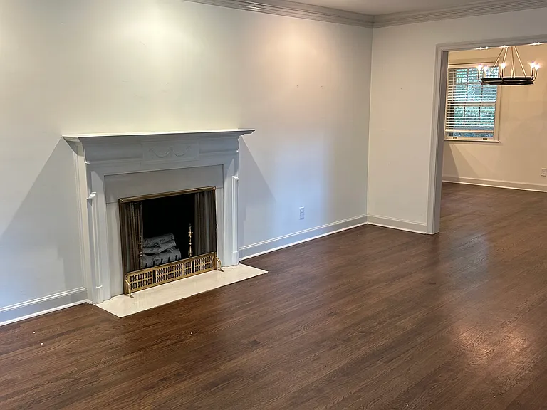 Living room with fireplace