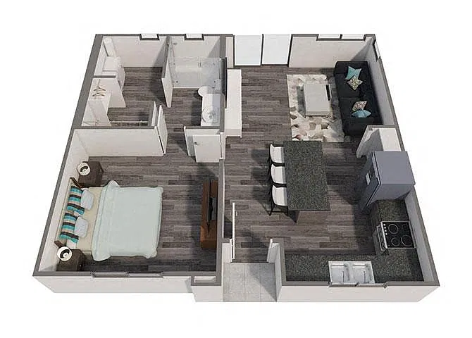 Floor plan 1 Bed 1 Bath