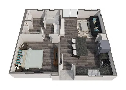 Floor plan 1 Bed 1 Bath
