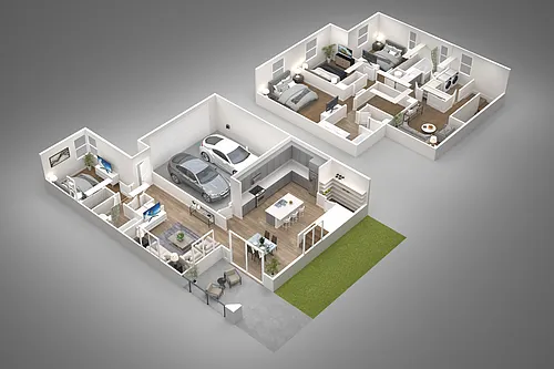 Floor plan 4 Bed/3 Bath