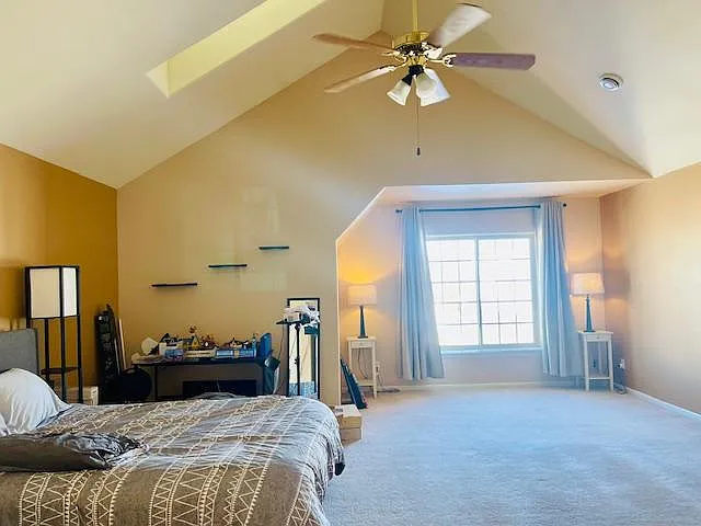 Spacious Bedroom 2 with two skylights and closet