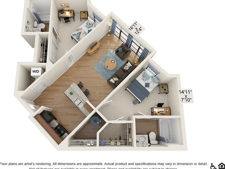 2 Bedroom 2 Bathroom A 2 Bedroom 2 Bathroom A