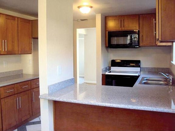 Kitchen with granite