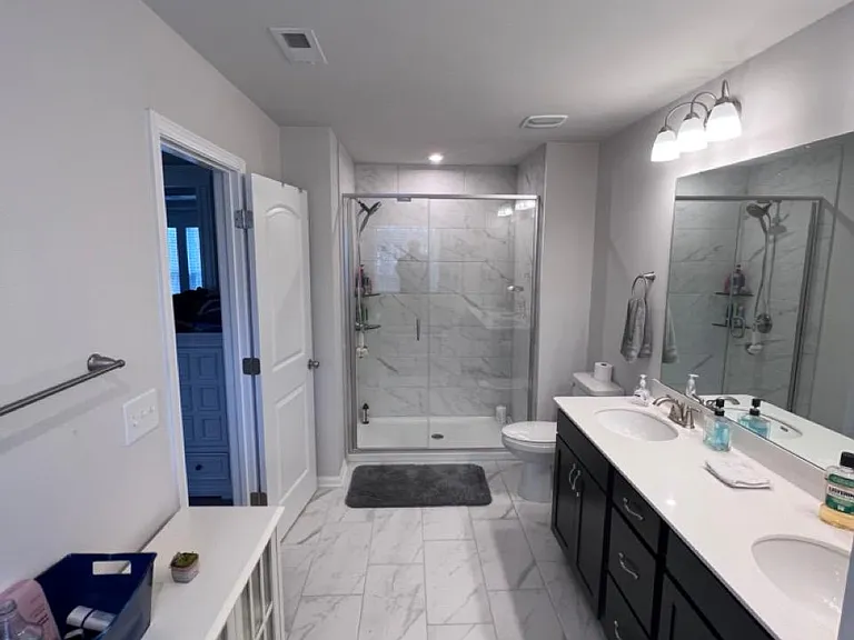 Master Bath- Walk in Tile Shower w/ Double Vanity