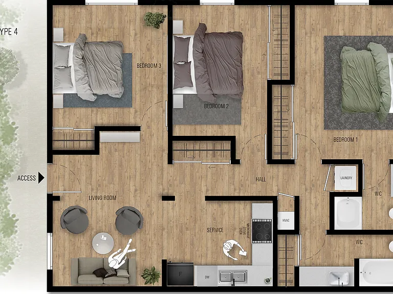 Chateau Apartments - Newly Renovated 1, 2 & 3-Bedrooms at 24th & Hillsboro Village — Photo 16