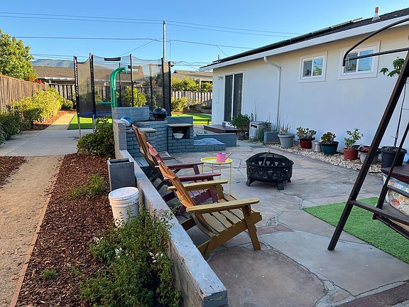 Large backyard space with bbq area.