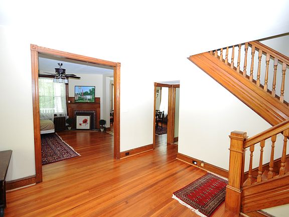 Receiving room with finished hardwood floors