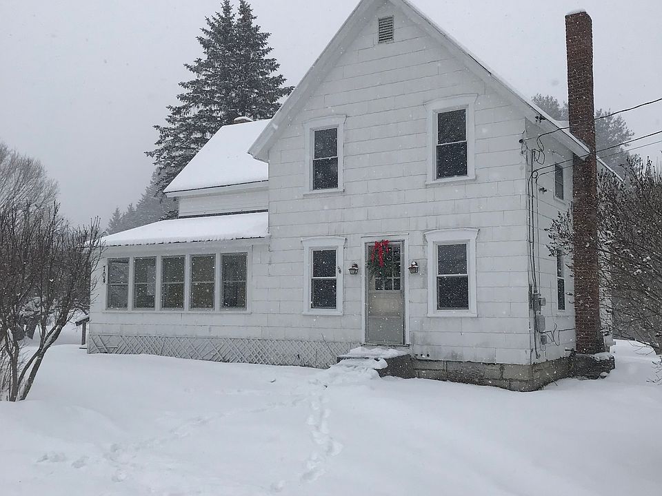 Snowy view from street