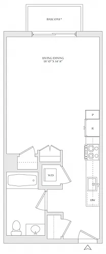 Floor plan Studio-S1
