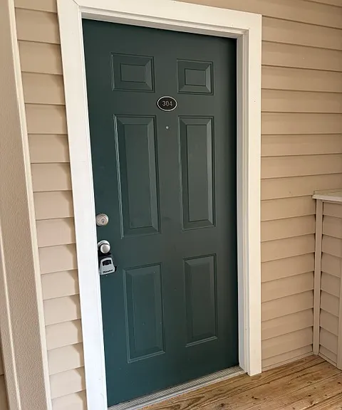 Front door on 3rd floor