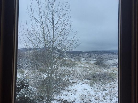 View from living room and kitchen