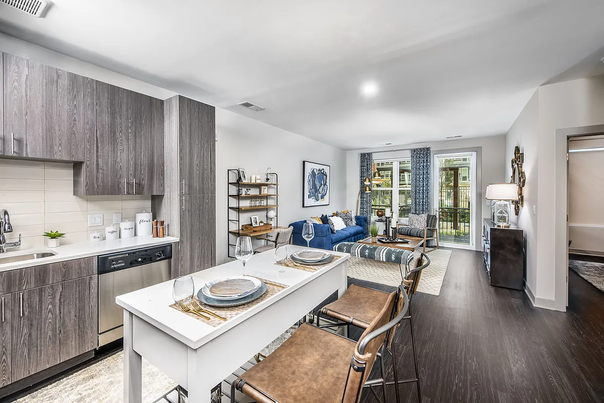 The Edition unit interior with hardwood style flooring - The Edition