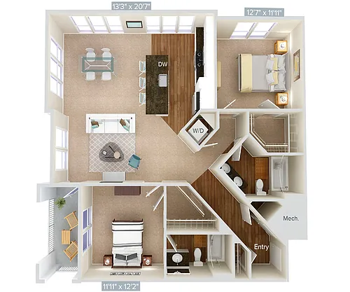 Floor plan B7-1-Var-1263