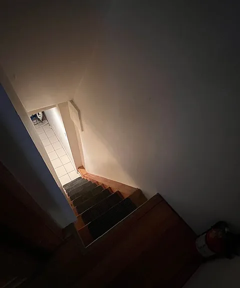 Stairs to finished basement
