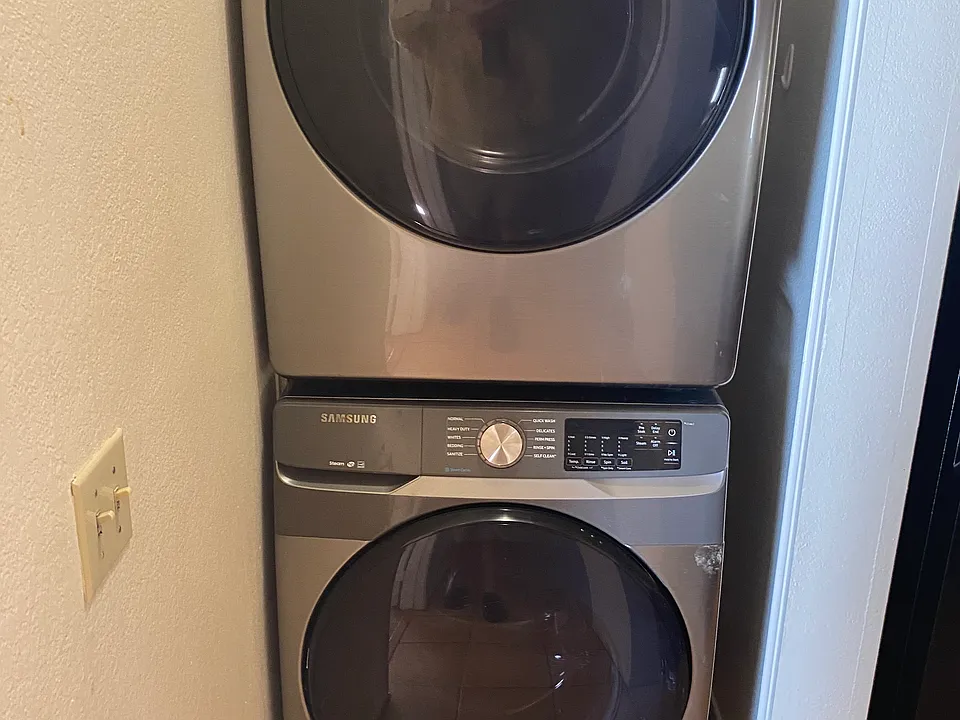 washer and dryer in the unit