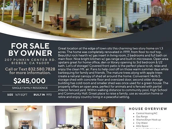207 Punkin Center Rd, Bieber, CA 96009