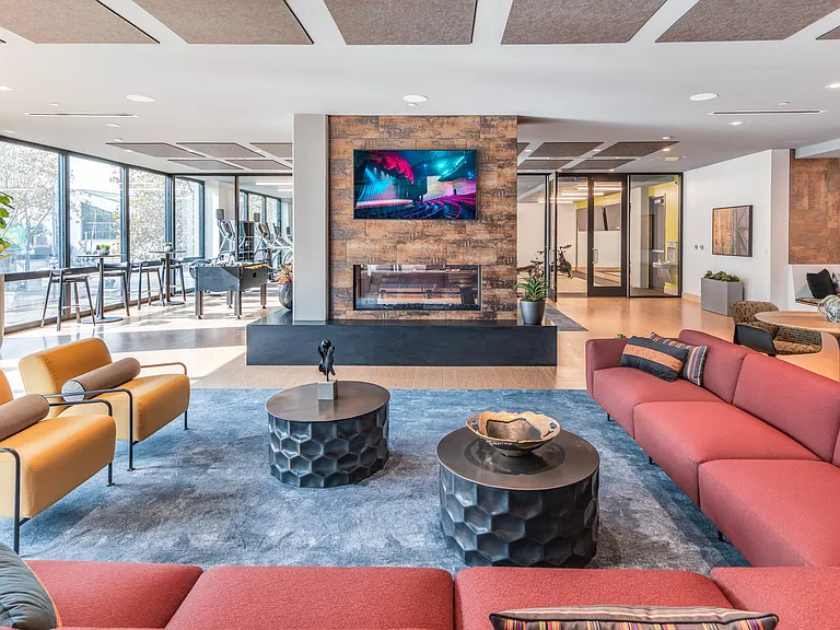 Resident lounge featuring ample seating for socializing.