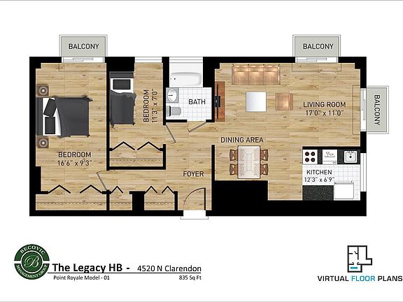 2nd image of 4521 N Clarendon Ave #601