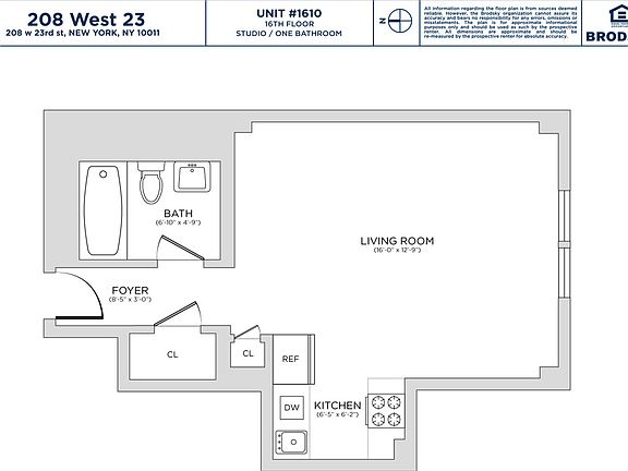 2nd image of 208 W 23rd St APT 1610