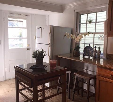 Kitchen, facing back yard