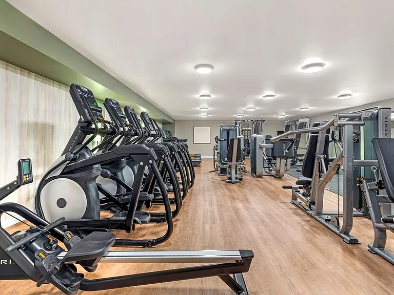 Fitness center with cardio and strength equipment