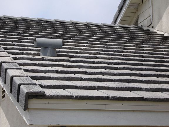 new cement tile roof