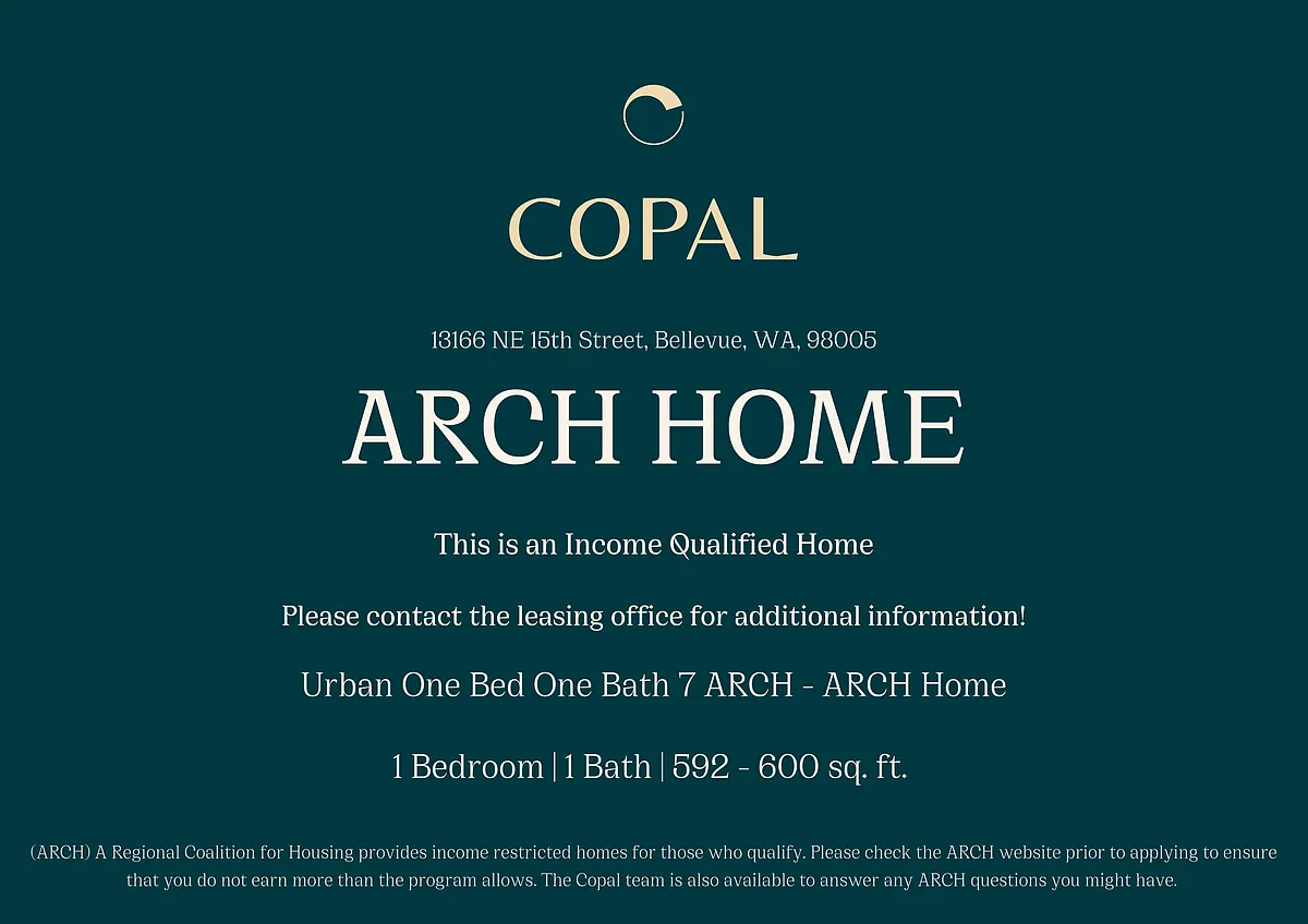 Floor plan Urban One Bed One Bath 7 ARCH