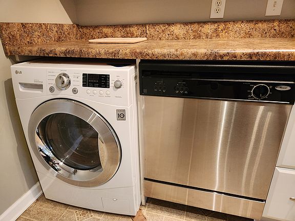 washer dryer and SS dishwasher