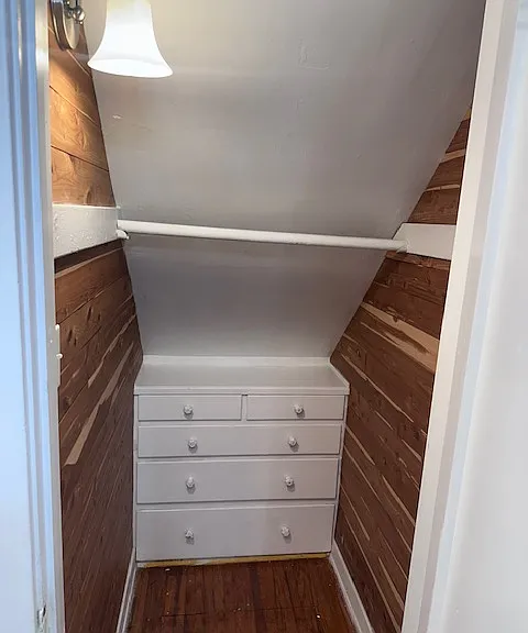 Closet off bathroom downstairs