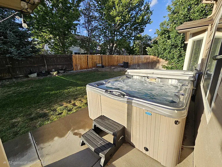 Backyard hottub